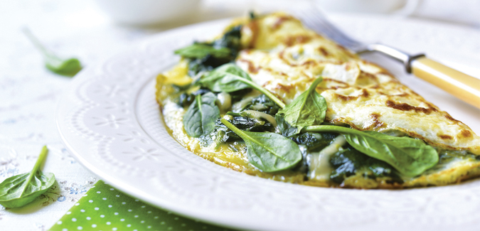 Cheese Spinach Omelette