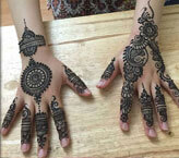 Splendid Back Side Mehndi Design for Hands