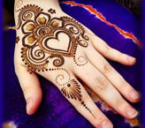 Hand Heart Mehndi Design