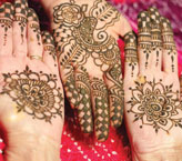 Three Hand Mehndi Design